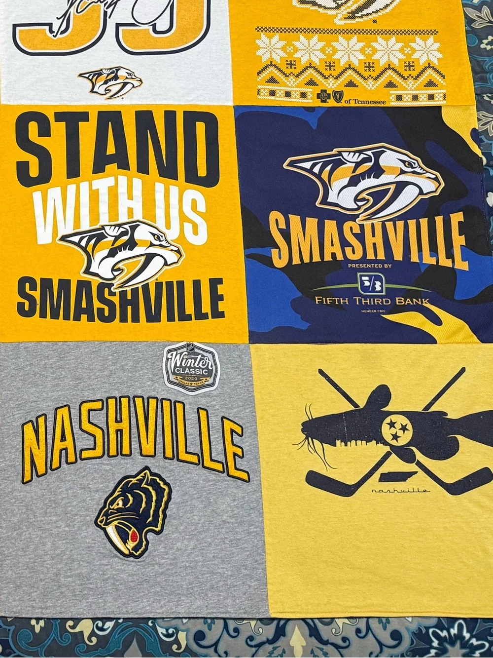 Nashville Predators T-Shirt Blanket